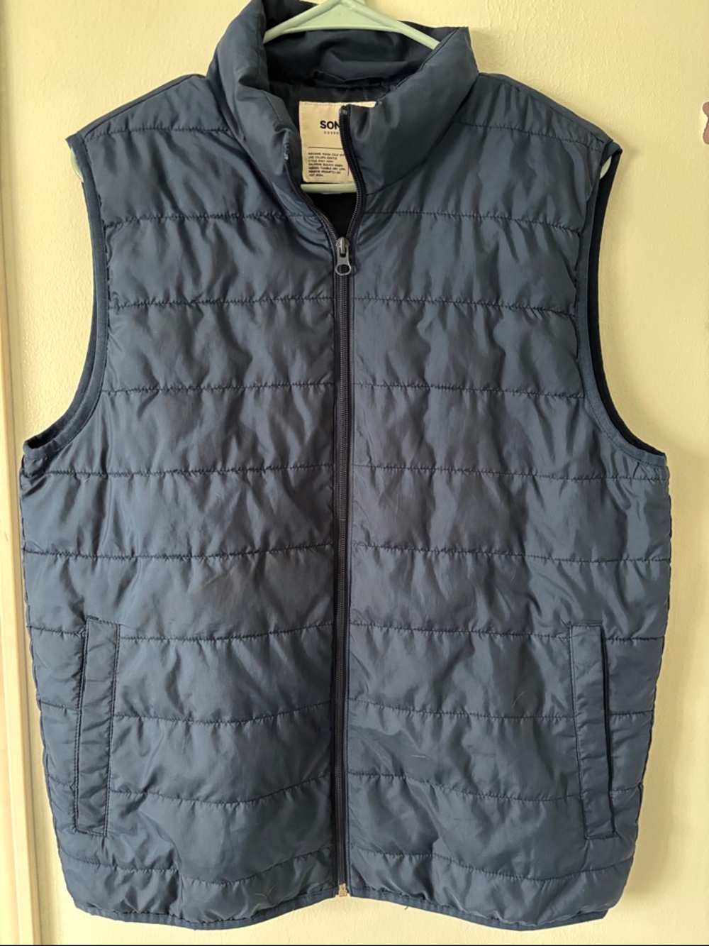 Sonoma Men's Quilted Navy Puffer Vest